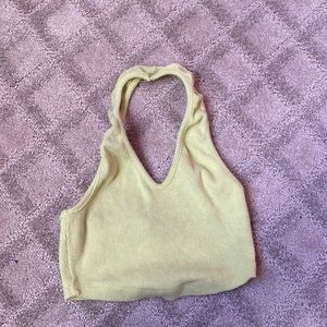 PLT Yellow Halter Top